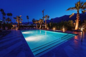 The pool at Azure Sky Hotel, Palm Springs