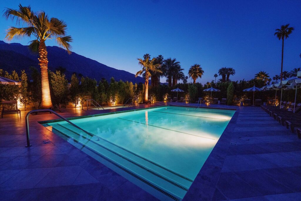 The pool at Azure Sky Hotel, Palm Springs